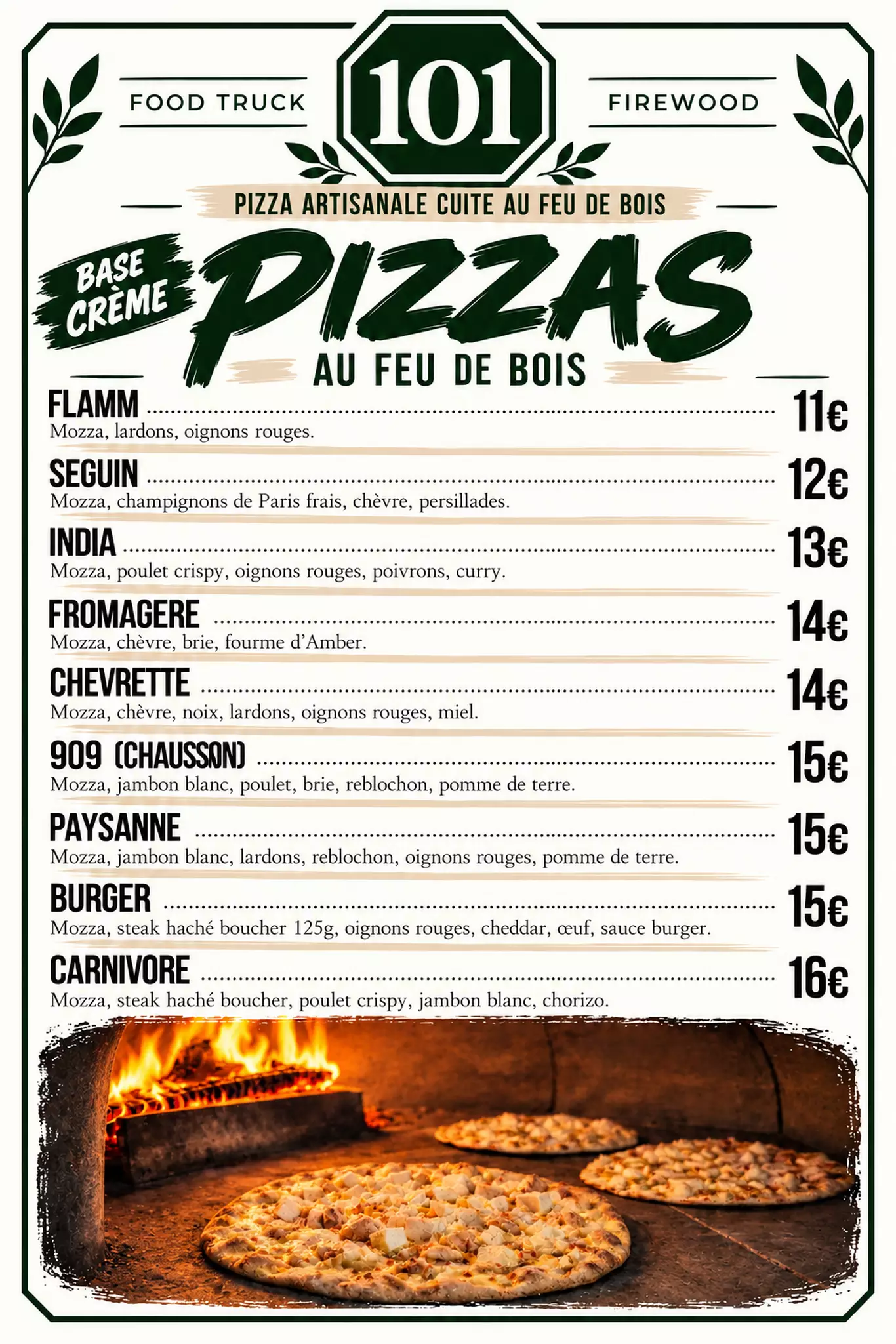 Pizza feu de bois